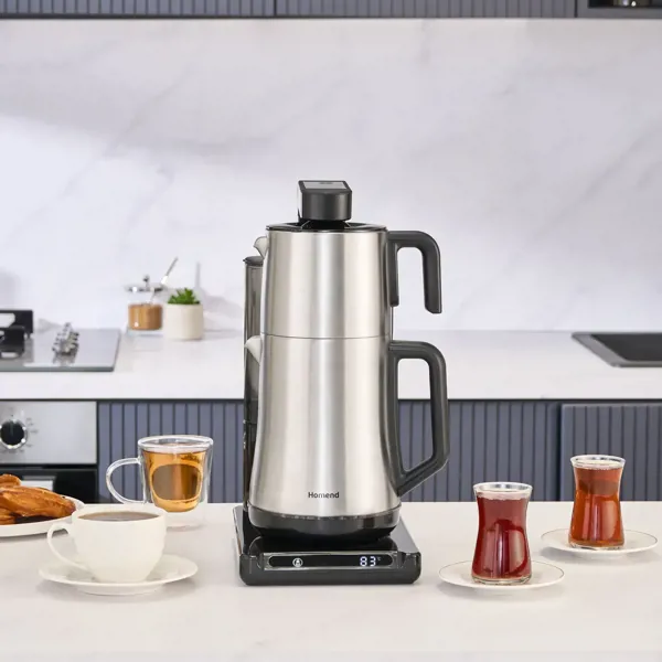 Homend Smart Royaltea Plus 1781H 2 in 1 Inox Otomatik Çay ve Türk Kahve Makinesi Wifi - Homend - Ürün Görseli 1