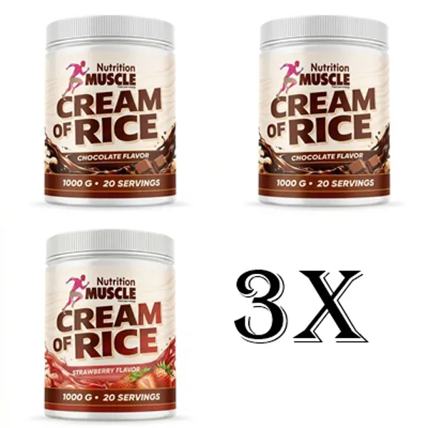 Muscle Nutrition Cream of  Rice 1000g 2 xÇikolata Aromalıi, 1x Çilek aromalı - Muscle Nutrition - Ürün Görseli 1