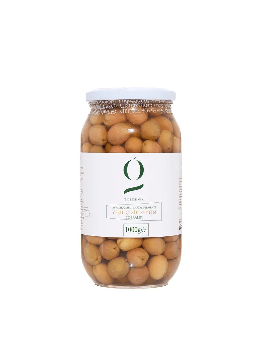 Sofralık Yeşil Kırma Zeytin - 1 Kg Pet - Ürün Görseli 1