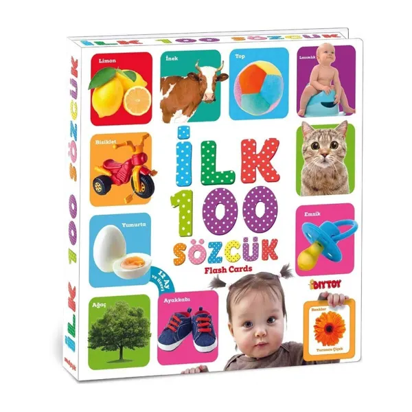Diy Toy İlk 100 Kart Sözcük Flash Card Eğitici Kartlar - Ürün Görseli 1