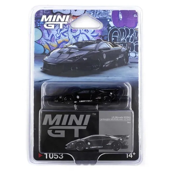 Mini GT 1/64 Lamborghini LB-Silhouette WORKS MURCIELAGO GT Evo Black - Blister Paket MGT01053-BL - MINI GT - Ürün Görseli 1