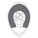 AGV/AGV CHEEK PADS K6 S/K6 BLACK GREY