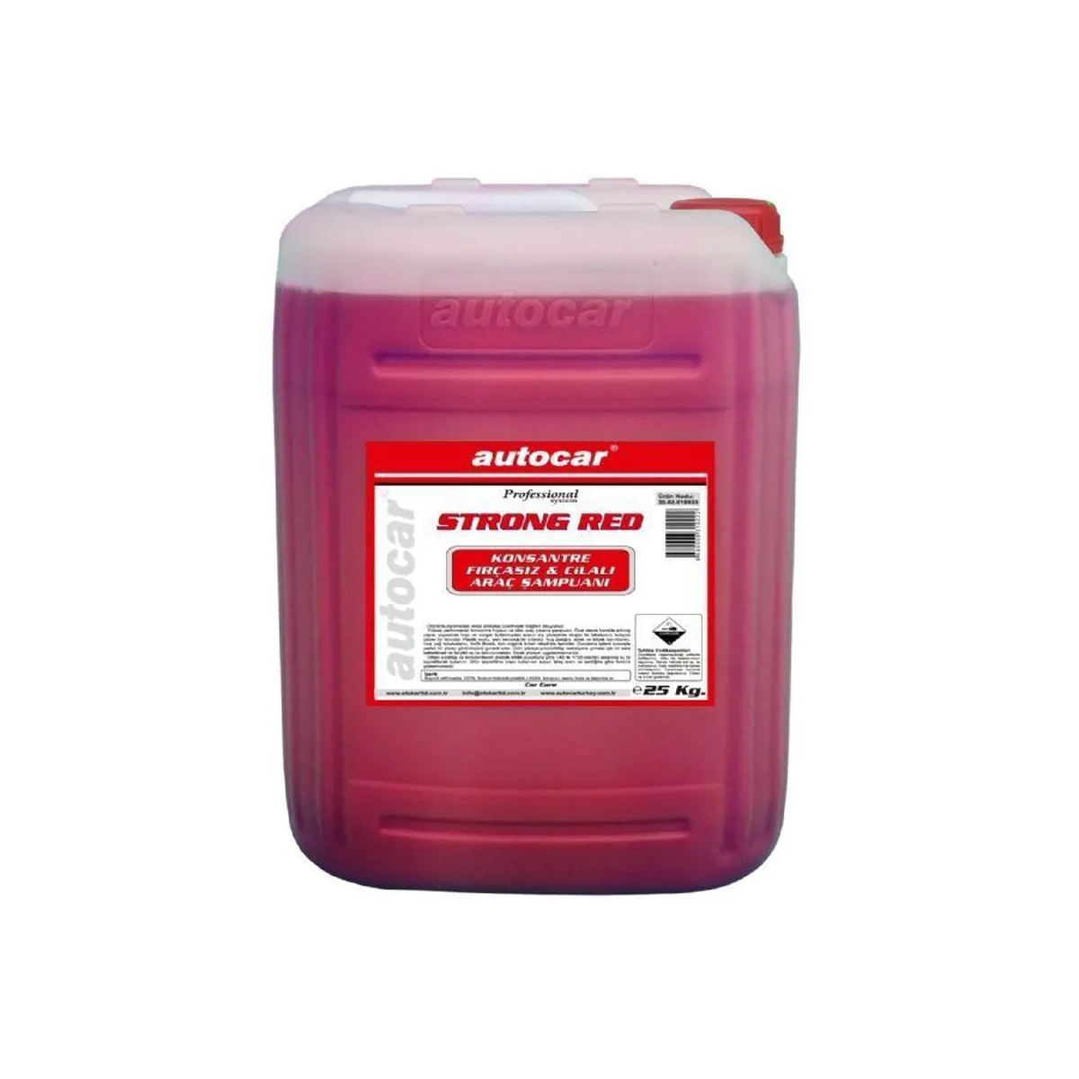 autocar STRONG RED FIRÇASIZ YIKAMA SIVISI 1 BD/25KG  POWERFUL BRUSHLESS WASHING FLUID - Autocar - Ürün Görseli 1