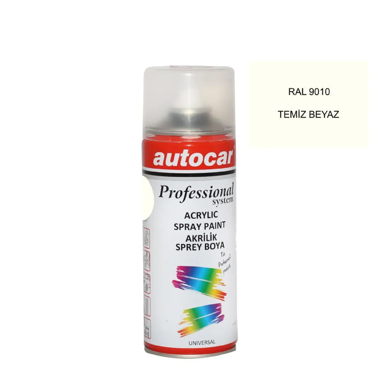 autocar RAL 9010 BEYAZ ACRYLIC SPREY BOYA 400 ML -PURE WHİTE - Autocar - Ürün Görseli 1