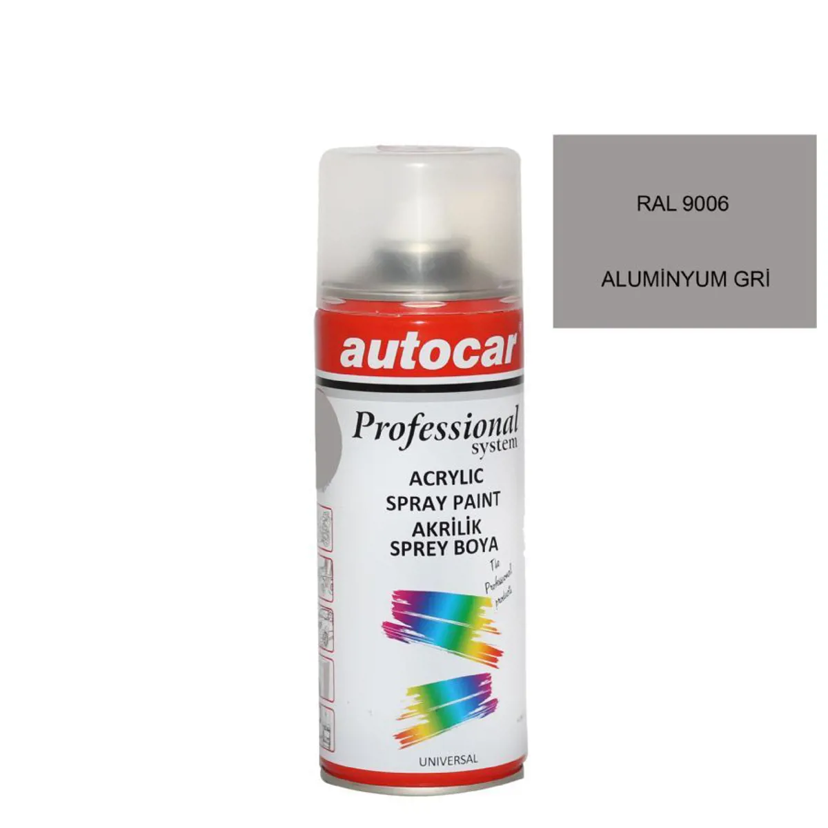 autocar RAL 9006 ALÜMİNYUM GRİ ACRYLIC SPREY BOYA 400 ML -ALUMİNUM GRAY - Autocar - Ürün Görseli 1