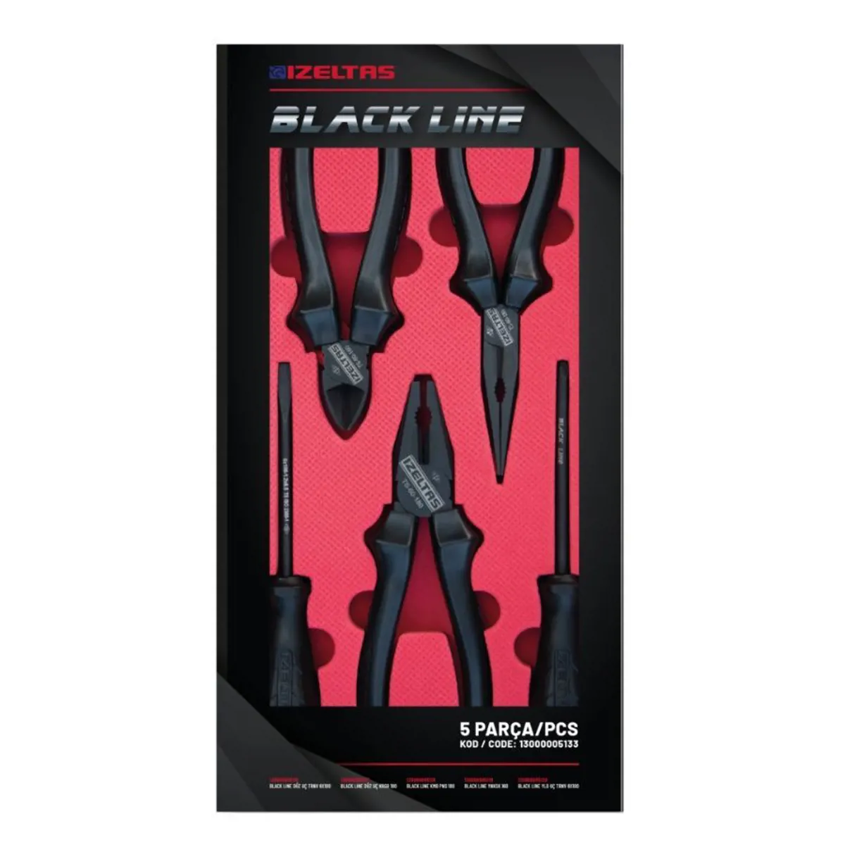 BLACK LİNE SET 5 PARÇA - İzeltaş - Ürün Görseli 1