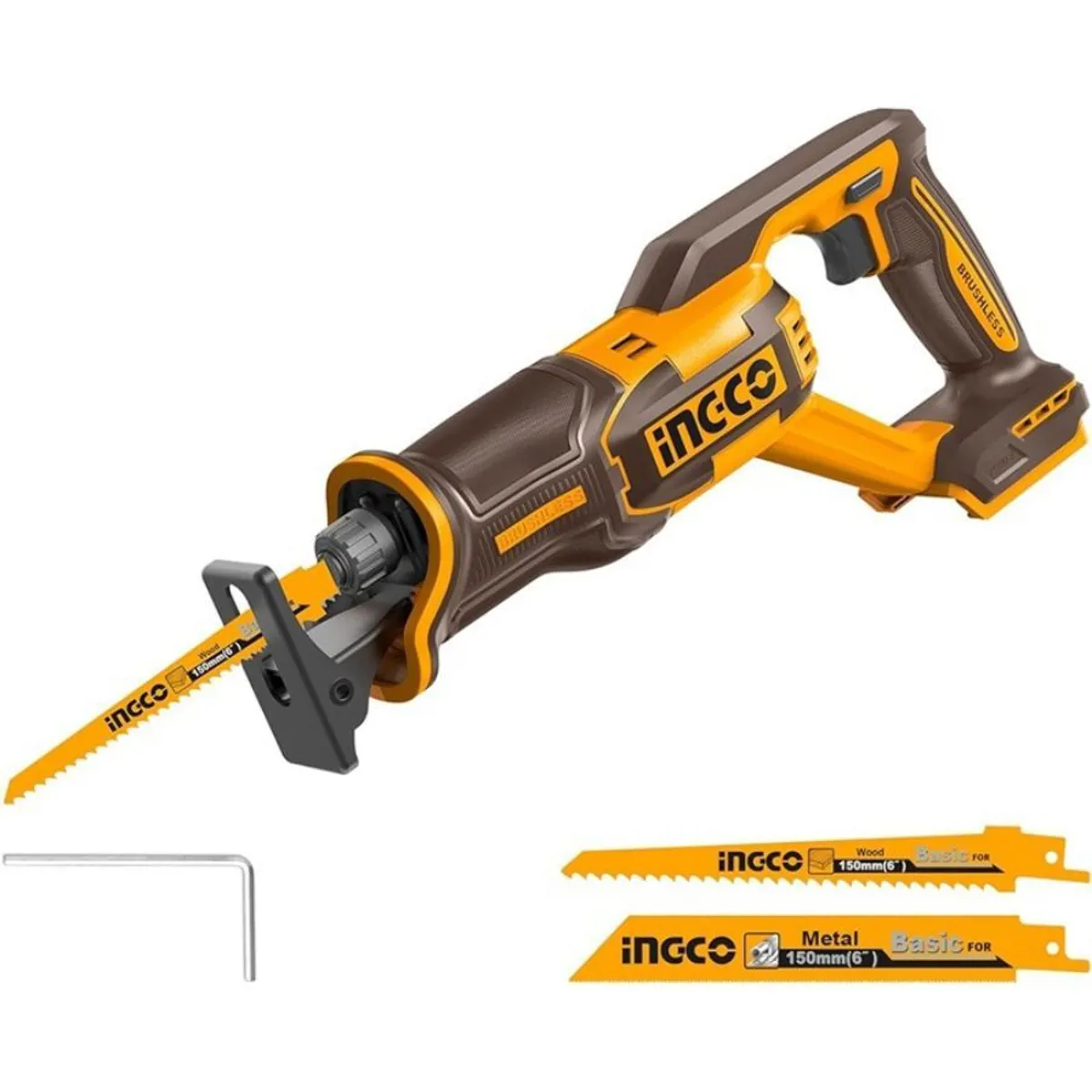 INGCO LI-ION KÖMÜRSÜZ AKÜLÜ TILKI KUYRUGU TESTERE 20V 2.0AH - INGCO - Ürün Görseli 1