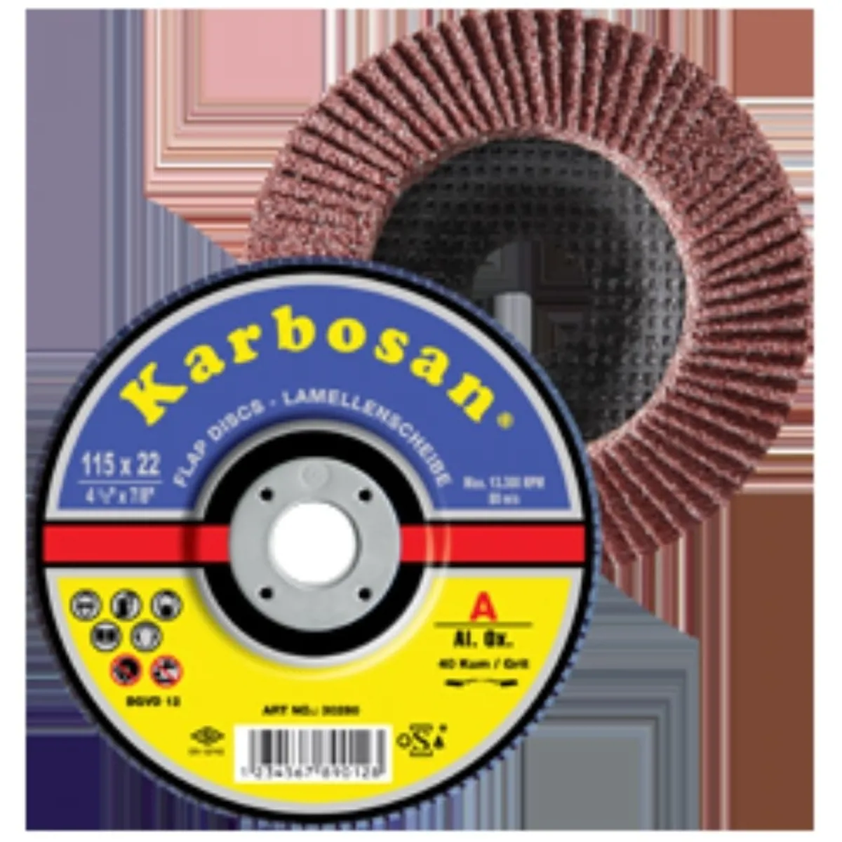 KARBOSAN KONİK 115X22 FLAP DİSK 80 KUM ZIMPARA-NK - Ürün Görseli 1