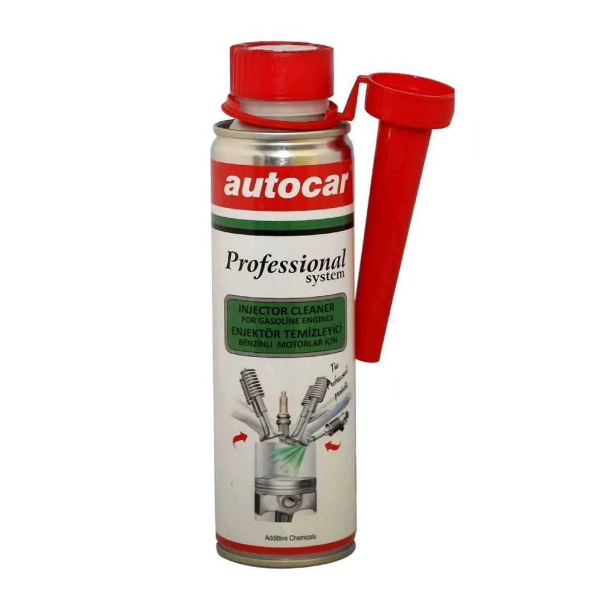 autocar BENZİNLİ YAKIT SİSTEMİ VE ENJ.TEMİZ. KATKI 300 ML -GASOLINE INJECTOR CLEANER - Autocar - Ürün Görseli 1
