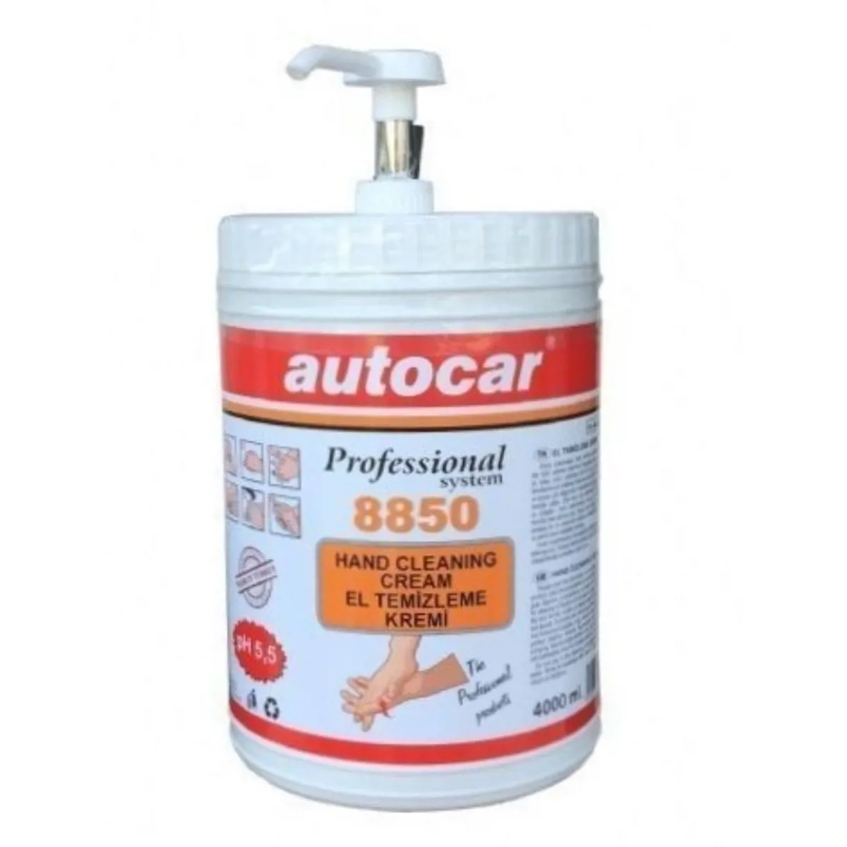 autocar 8850 PS-4 EL TEMİZLEME KREMİ 4L. POMPASIZ -HAND CLEANİNG CREAM - Autocar - Ürün Görseli 1