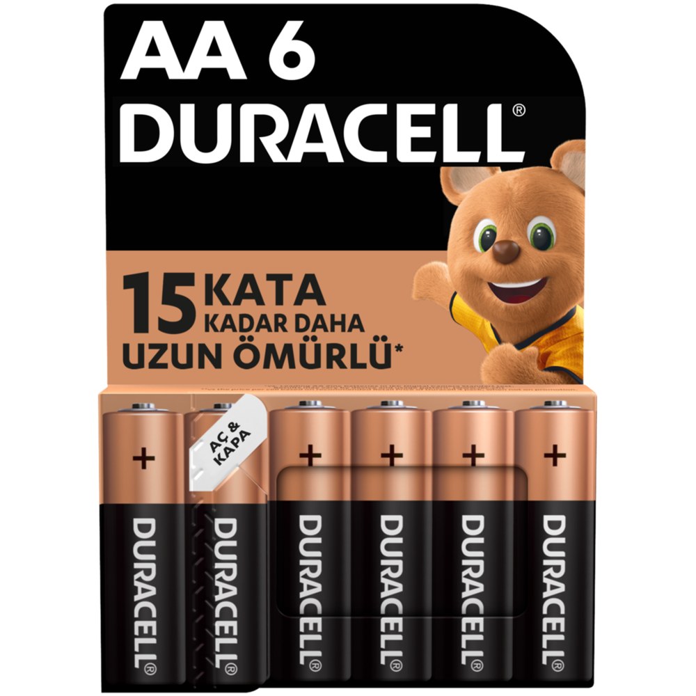 Duracell AA Kalem Pil 6'lı