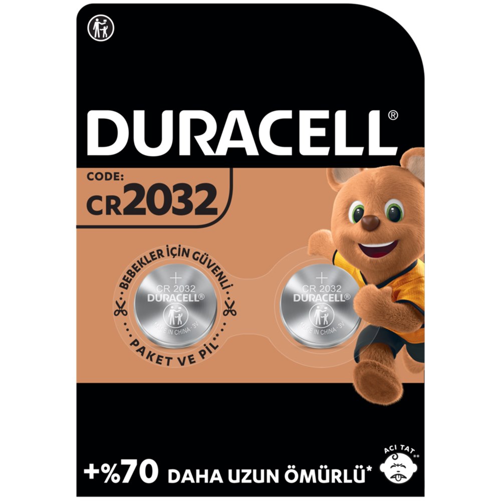 Duracell 2032 Düğme Pil 3 Volt 2'li