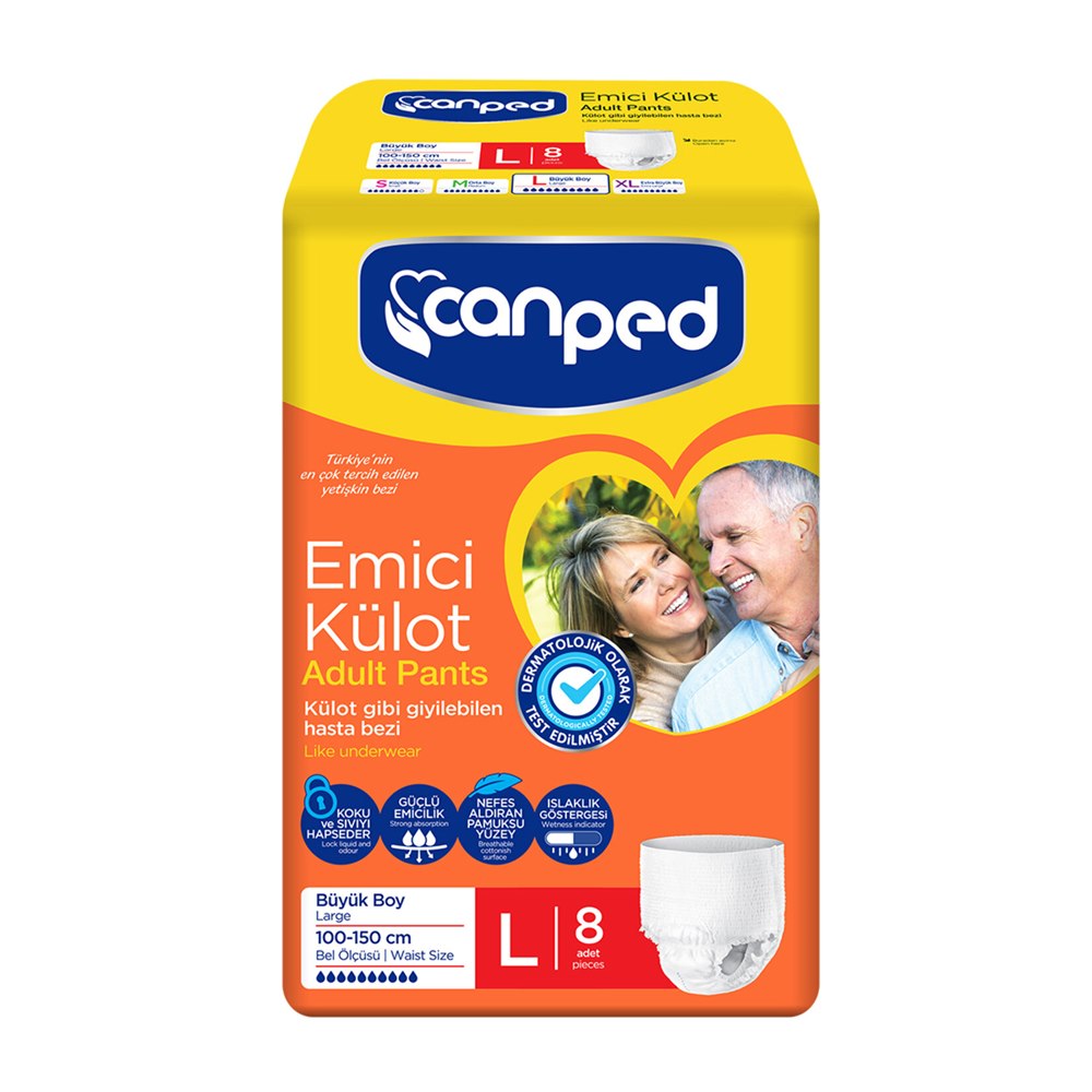 Canped Emici Külot Büyük Boy 8'li