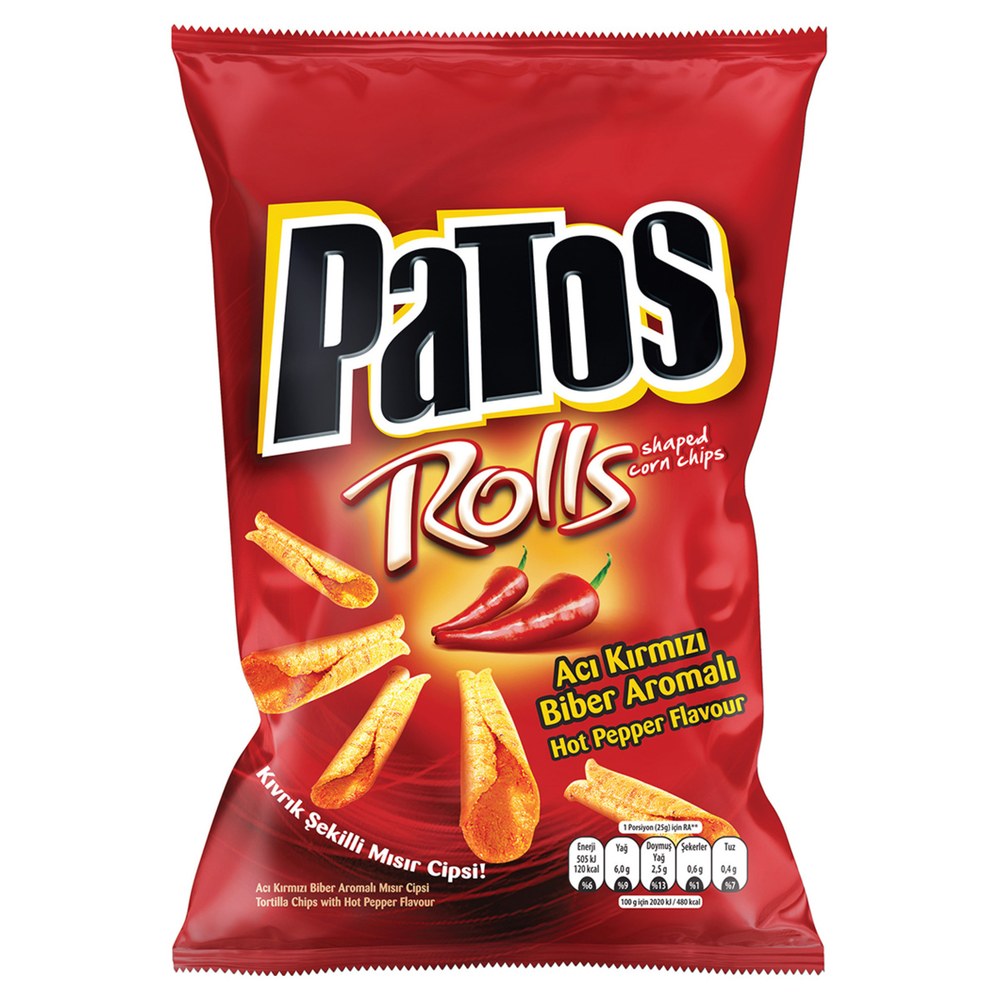 Patos Rolls Acılı Mısır Cipsi 109 g
