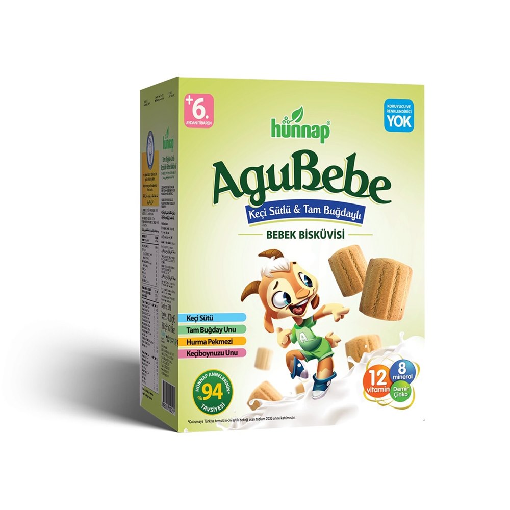 Hunnap Keçi Sütlü Bebe Bisküvisi 400 g