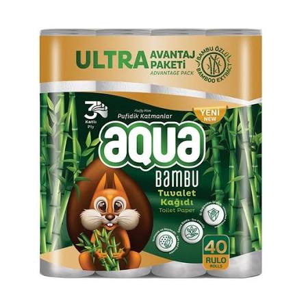 Aqua Bambu Tuvalet Kağıdı 40'lı