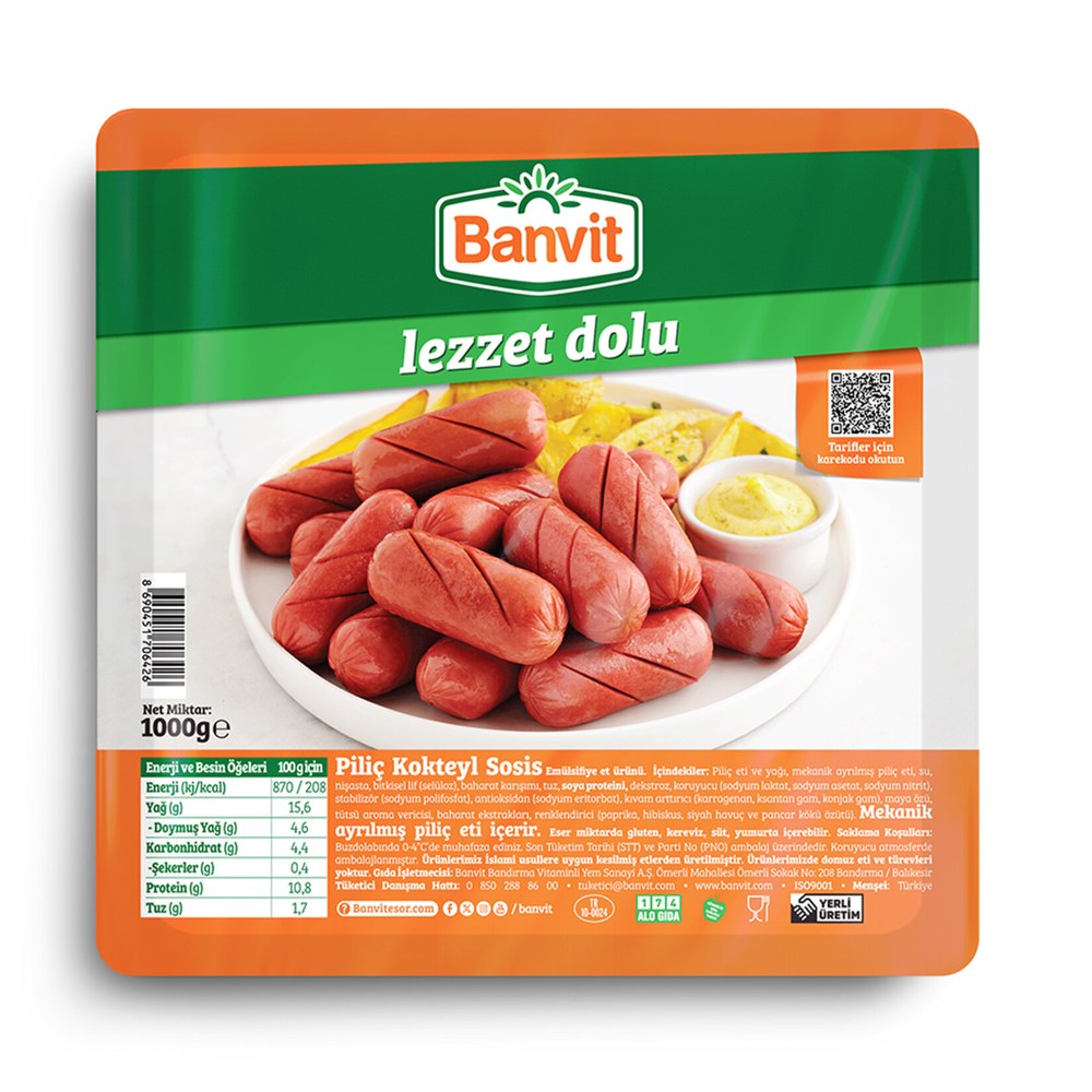 Banvit Piliç Kokteyl Sosis 500 g