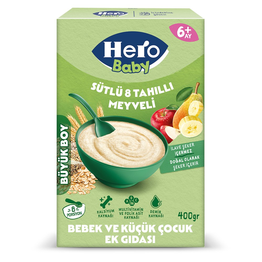 Hero Baby 8 Tahıllı Meyveli Karışık Mama 400 g