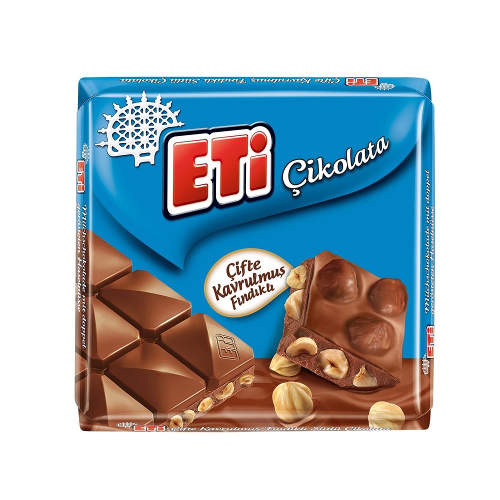 Eti Çifte Kavrulmuş Fındıklı Çikolata 60 g