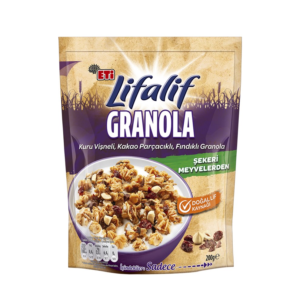 Eti Lifalif Granola Vişne Kakao Fındık 200 g
