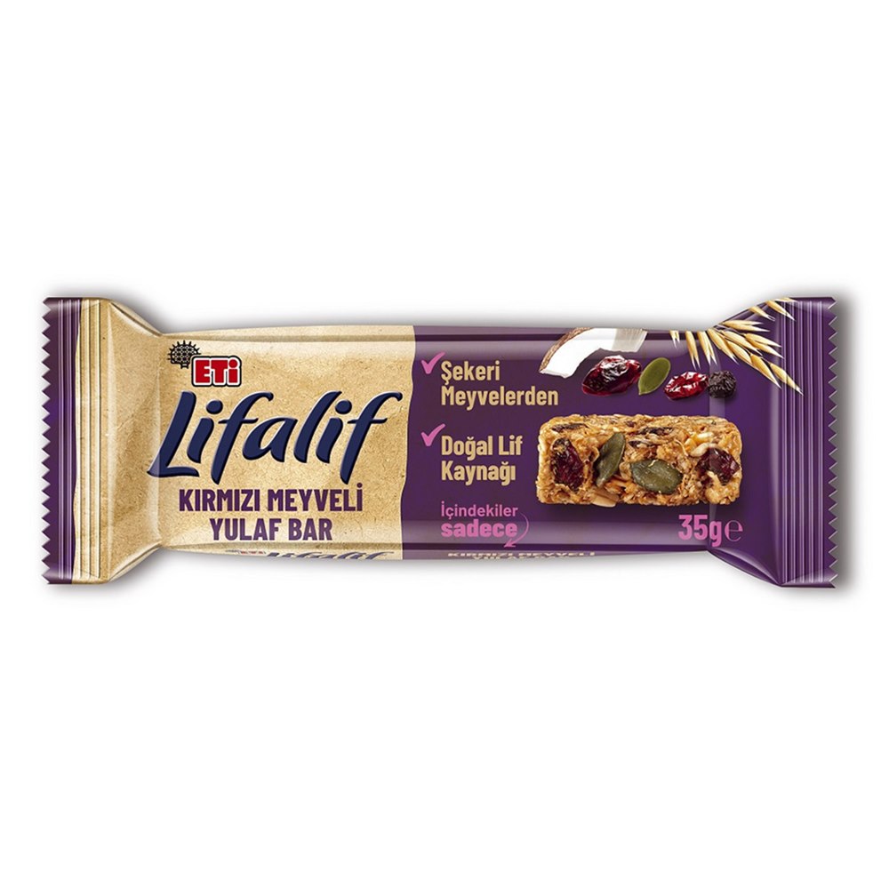 Eti Lifalif Yulaf Bar Kırmızı Meyveli 35 g