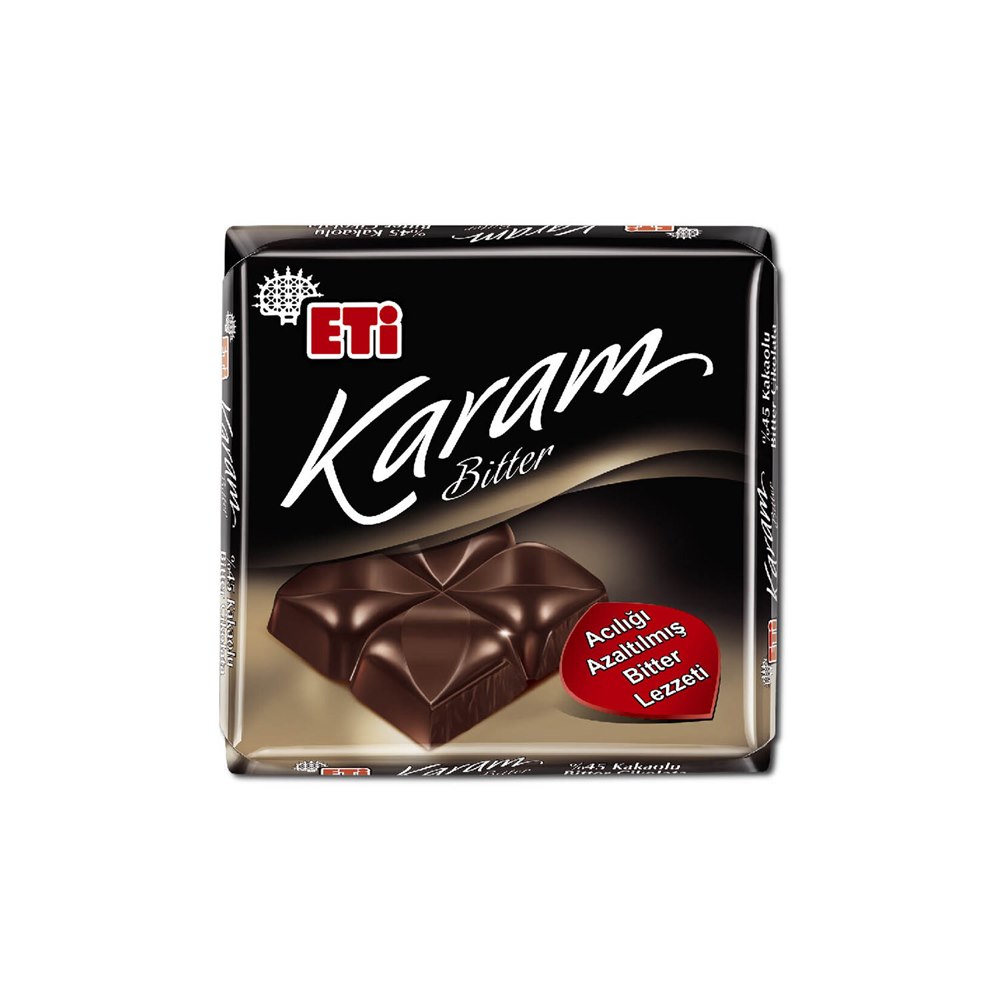 Eti Karam %45 Kakaolu Kare Bitter Çikolata 60 g
