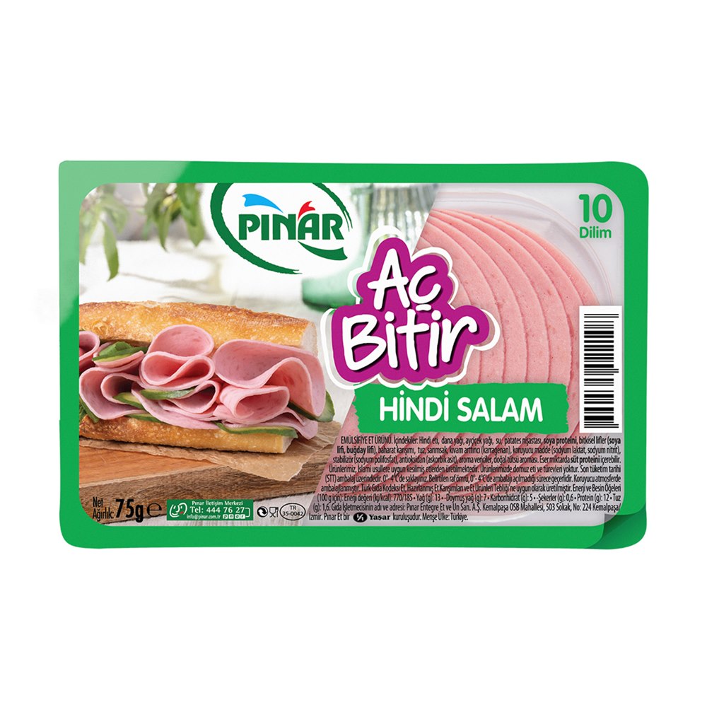 Pınar Aç Bitir Hindi Salam 75 g