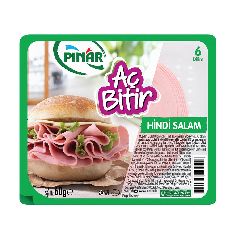 Pınar Aç Bitir Hindi Salam 60 g