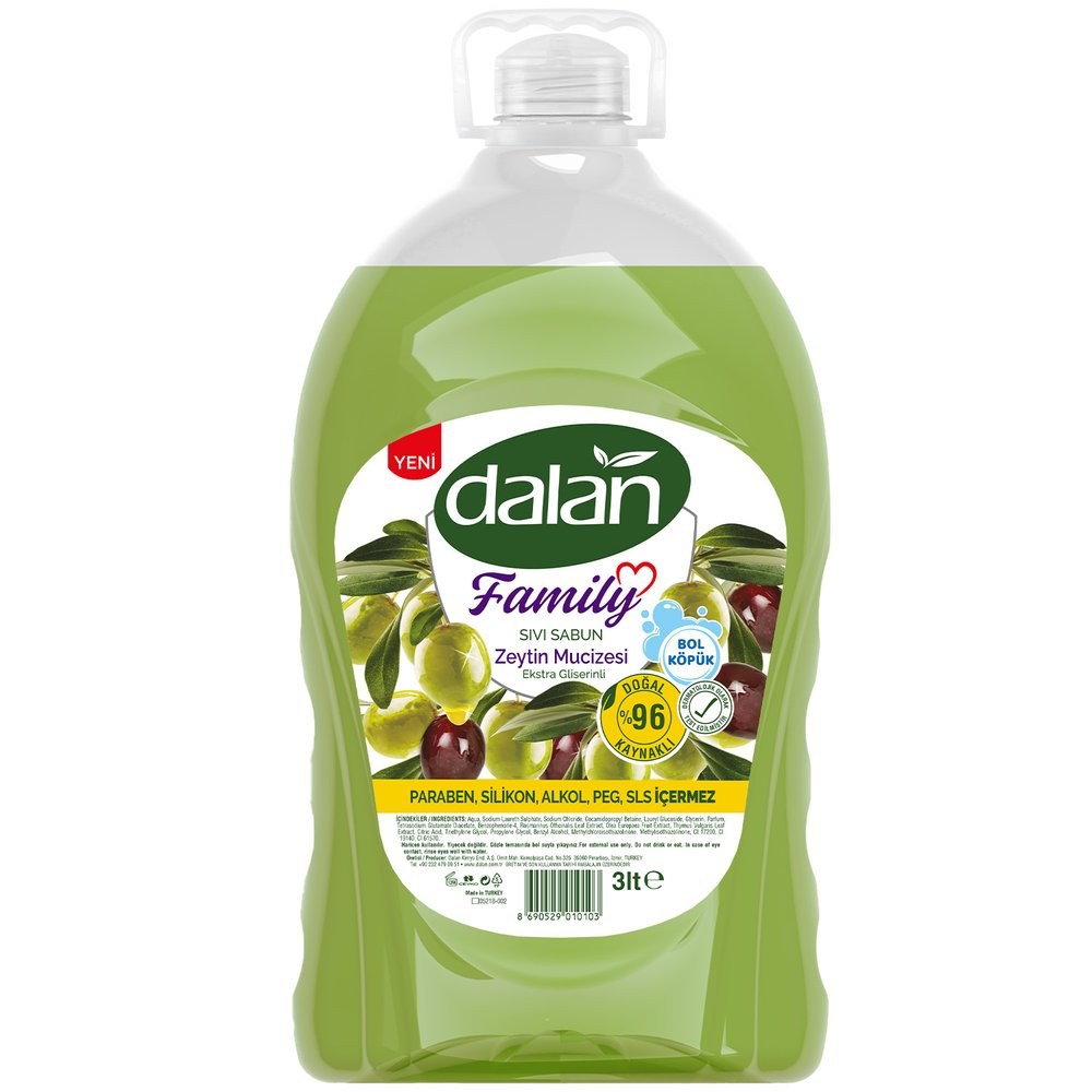 Dalan Family Sıvı Sabun Zeytinyağlı 3 L