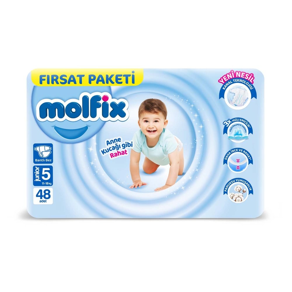 Molfix 3D Bebek Bezi Junior Fırsat Paketi 48'li