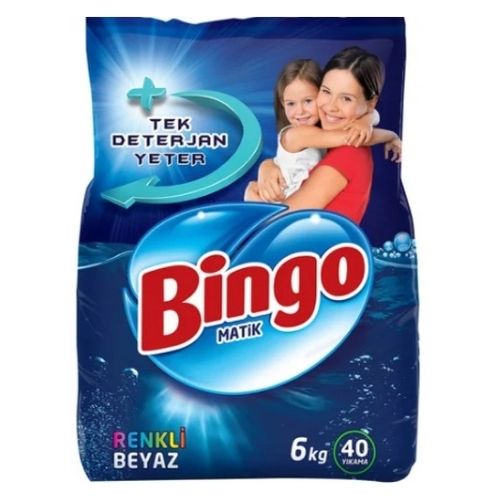 Bingo Automat Toz Çamaşır Deterjanı Renkliler ve Beyazlar 6 kg