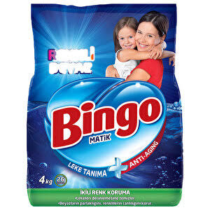 Bingo Matik Toz Çamaşır Deterjanı Renkliler ve Beyazlar 4 kg