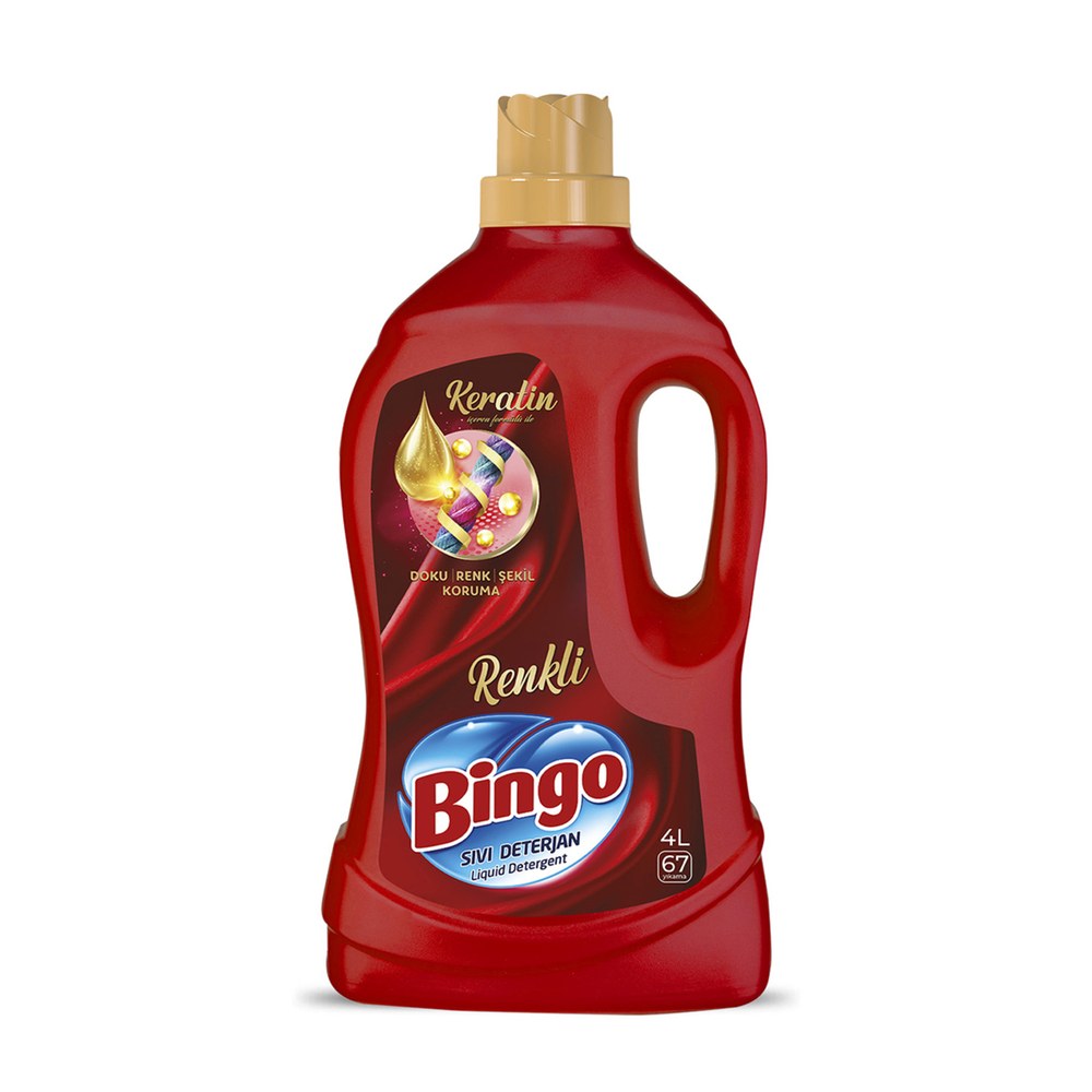 Bingo Sıvı Bakım Çamaşır Deterjanı Renkliler 4000 ml