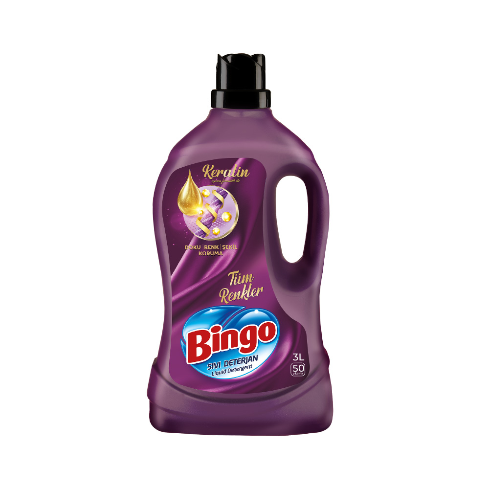 Bingo Sıvı Bakım Çamaşır Deterjanı Onaran Keratinli 3000 ml