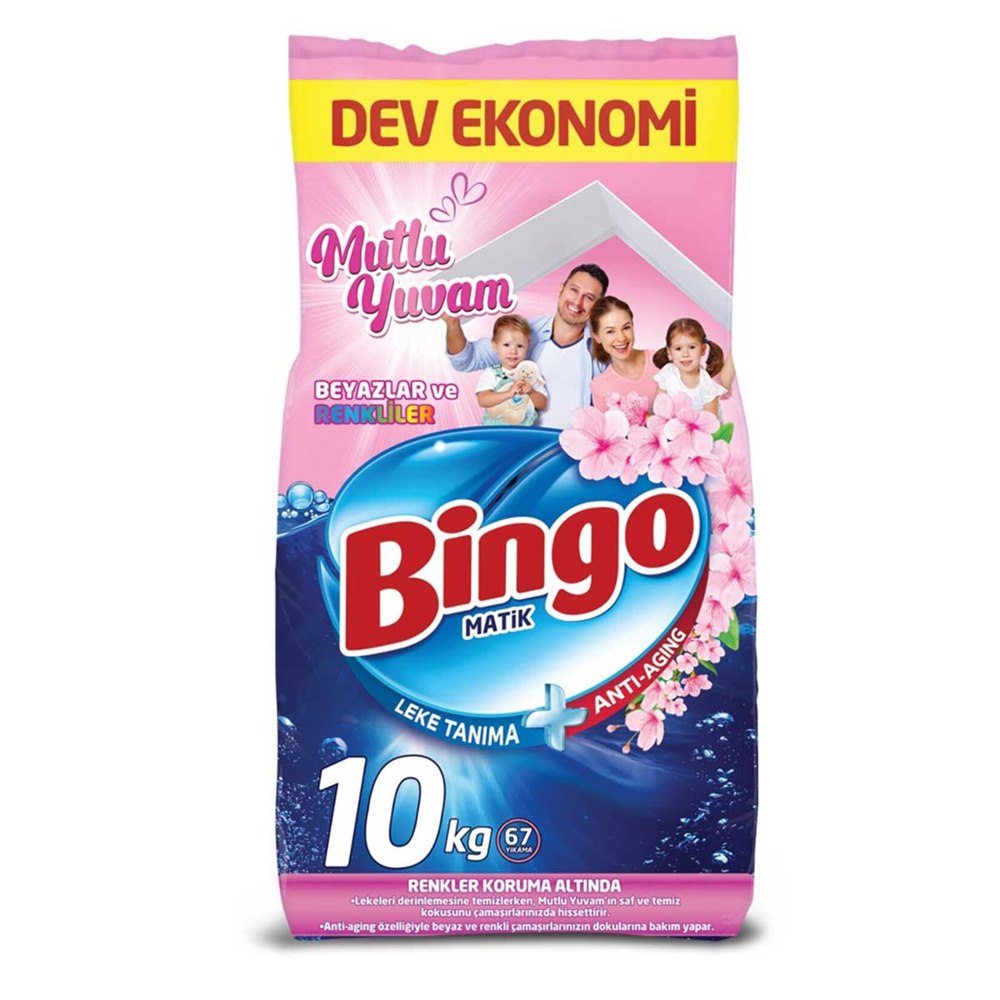 Bingo Matik Toz Çamaşır Deterjanı Mutlu Yuvam 10 kg