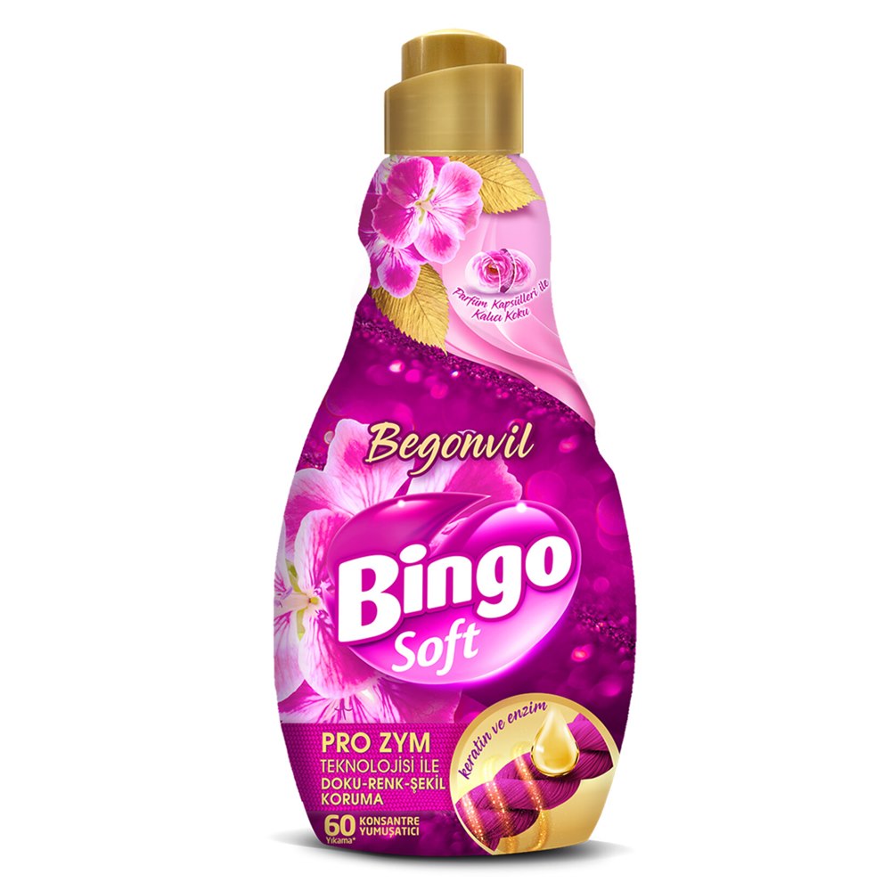 Bingo Soft Konsantre Çamaşır Yumuşatıcı Begonvil 1440 ml