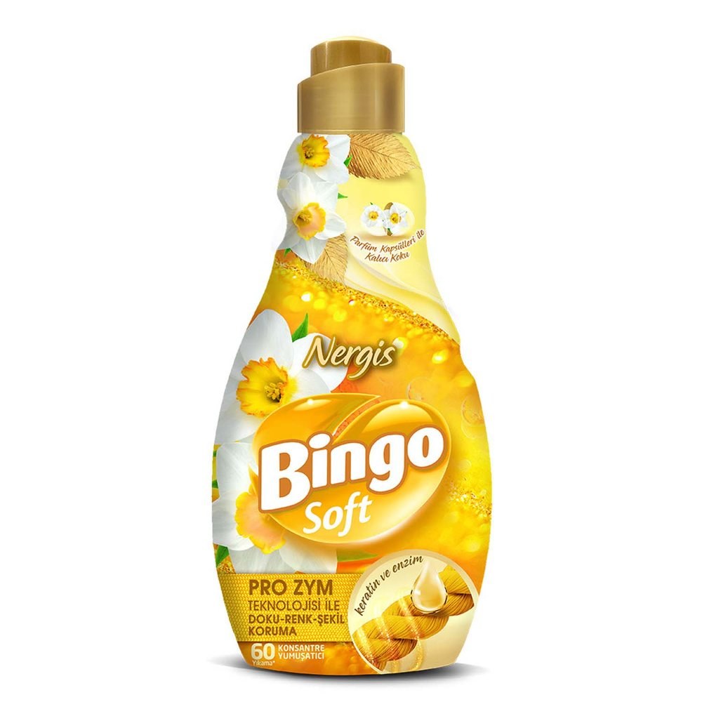 Bingo Soft Konsantre Çamaşır Yumuşatıcı Nergis 1440 ml
