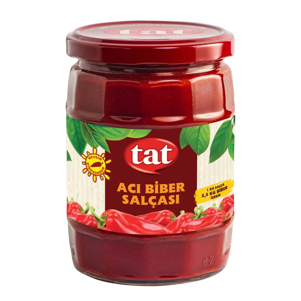 Tat Acı Biber Salçası Cam Kavanoz 550 g