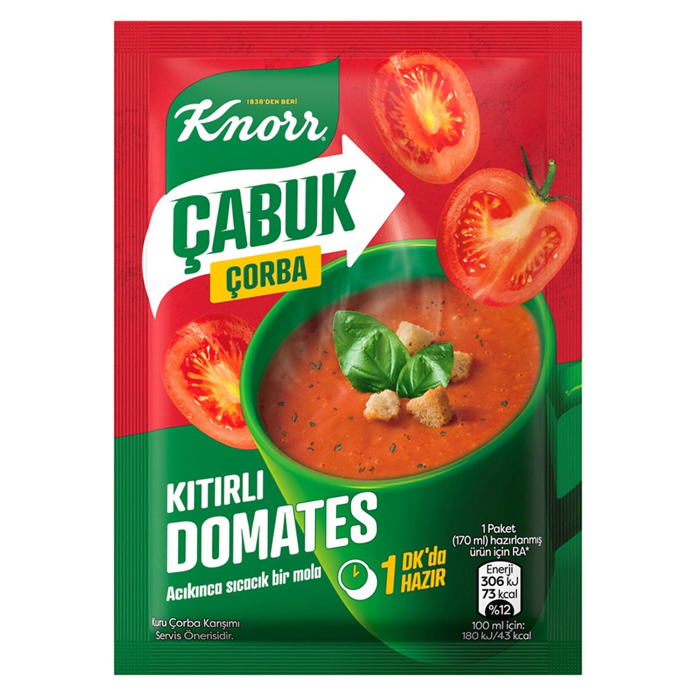Knorr Çabuk Çorba Kıtırlı Domates 22 g