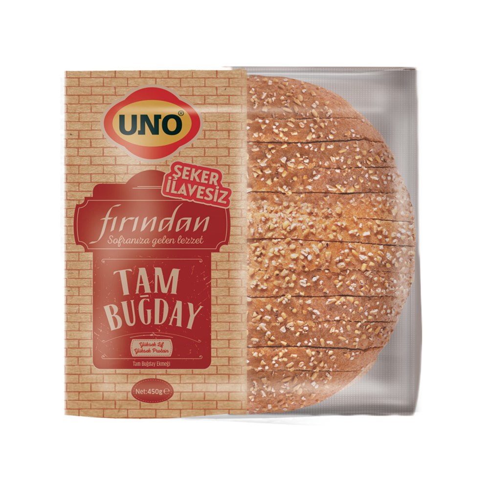 Uno Fırından Tam Buğday Ekmeği 450 g