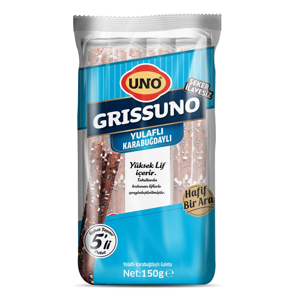 Uno Grissuno Yulaflı ve Karabuğdaylı Grissini 150 g