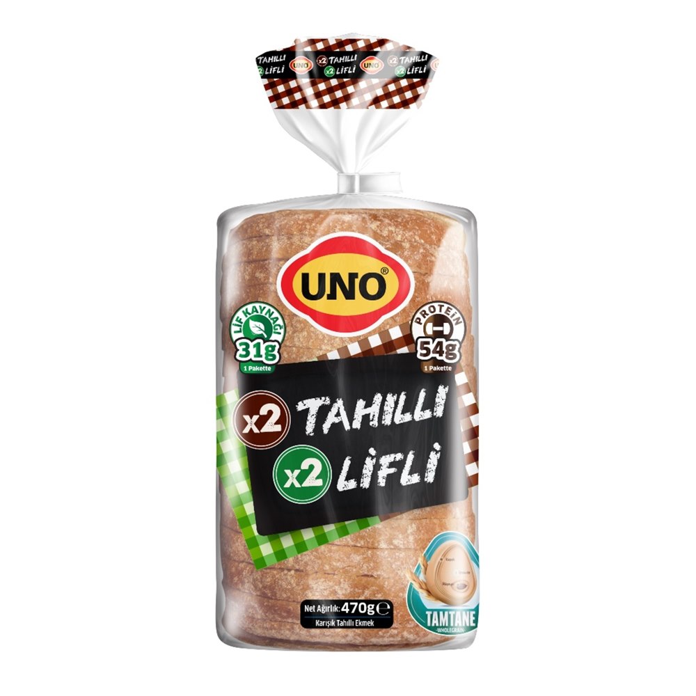 Uno Tava Ekmeği 2 Katlı Tahıllı 470 g