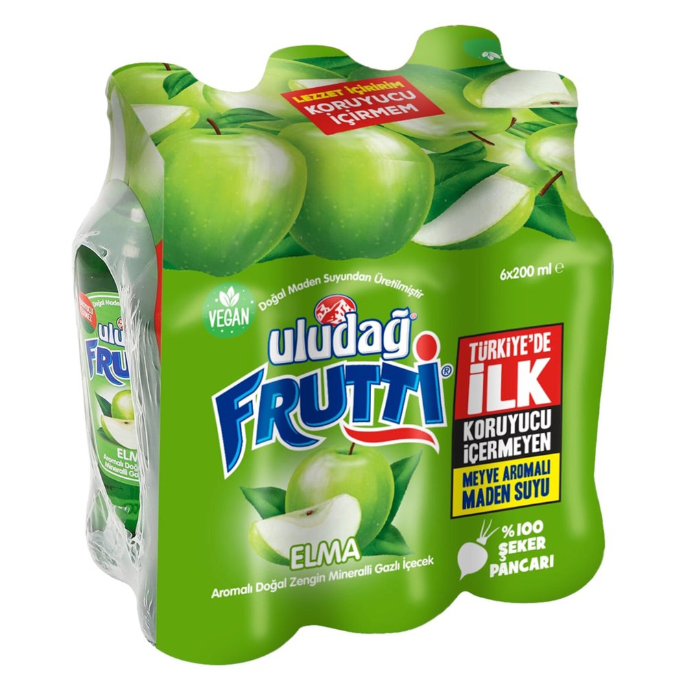 Uludağ Frutti Elma Meyveli Maden Suyu 200 ml