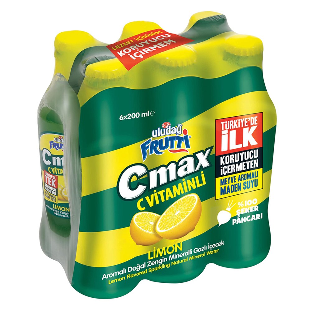 Uludağ Frutti C-Max Narlı Meyveli Maden Suyu 200 ml