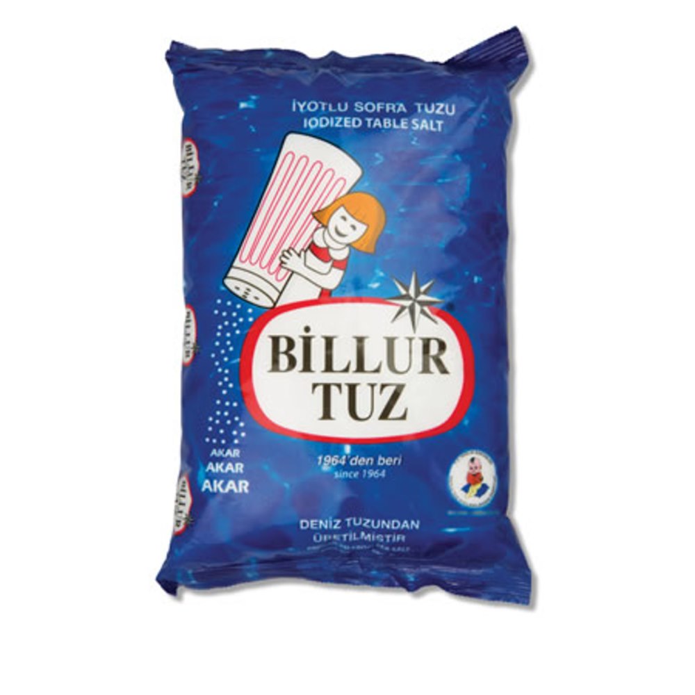 Billur İyotlu Sofra Tuzu 1,5 kg
