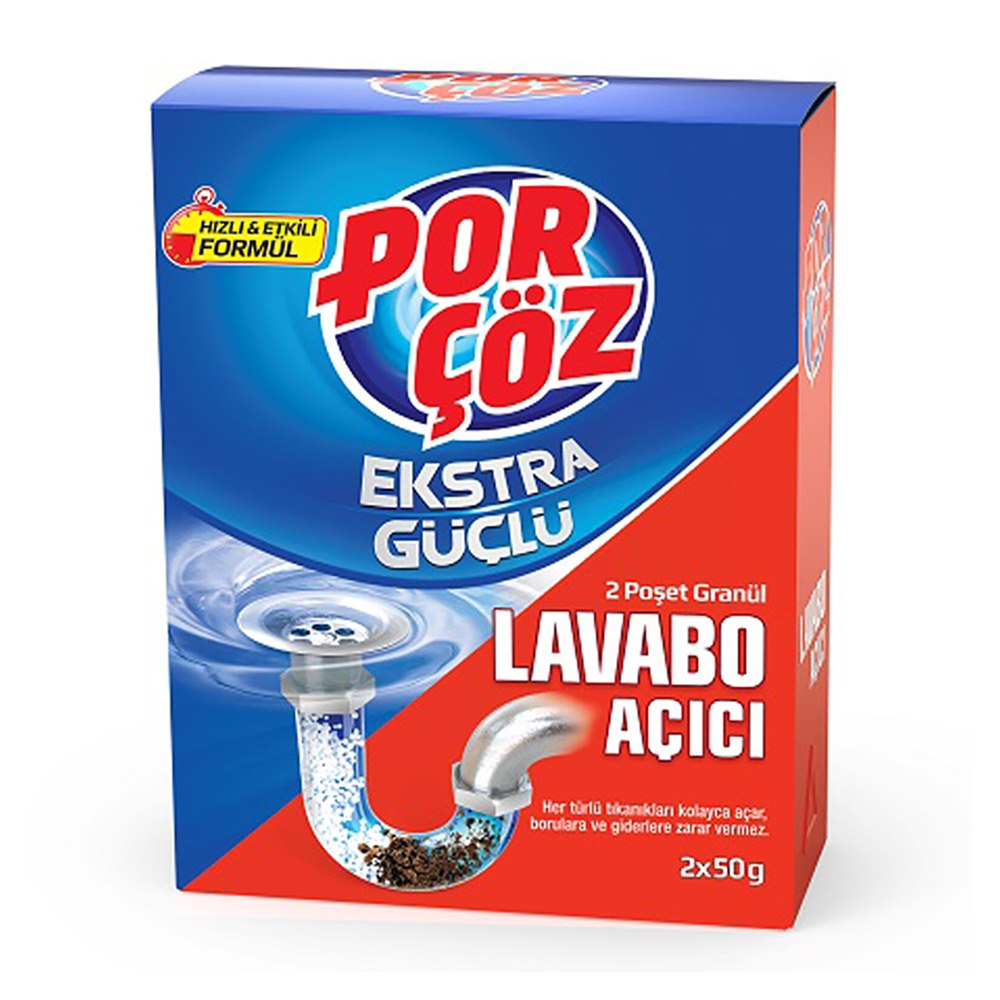 Porçöz Lavabo Açıcı 2×50 g
