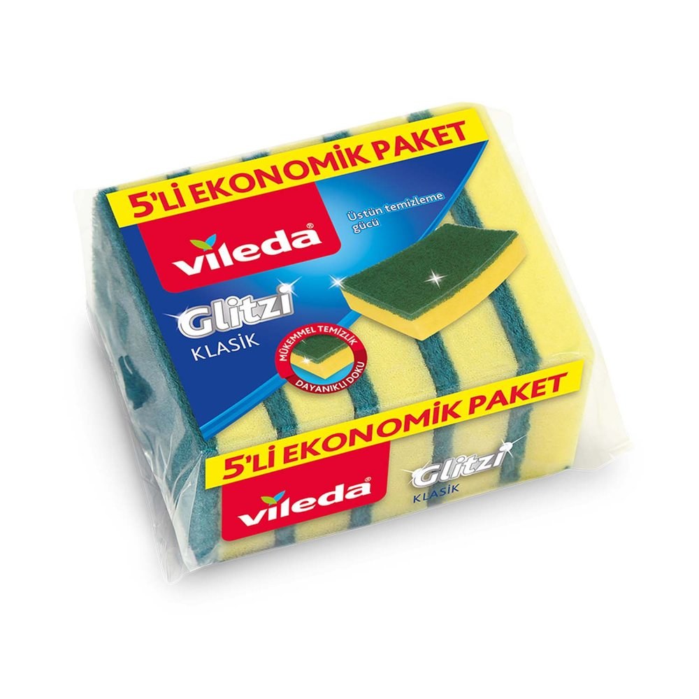 Vileda Glitzi Bulaşık Süngeri Yeşil 5'li