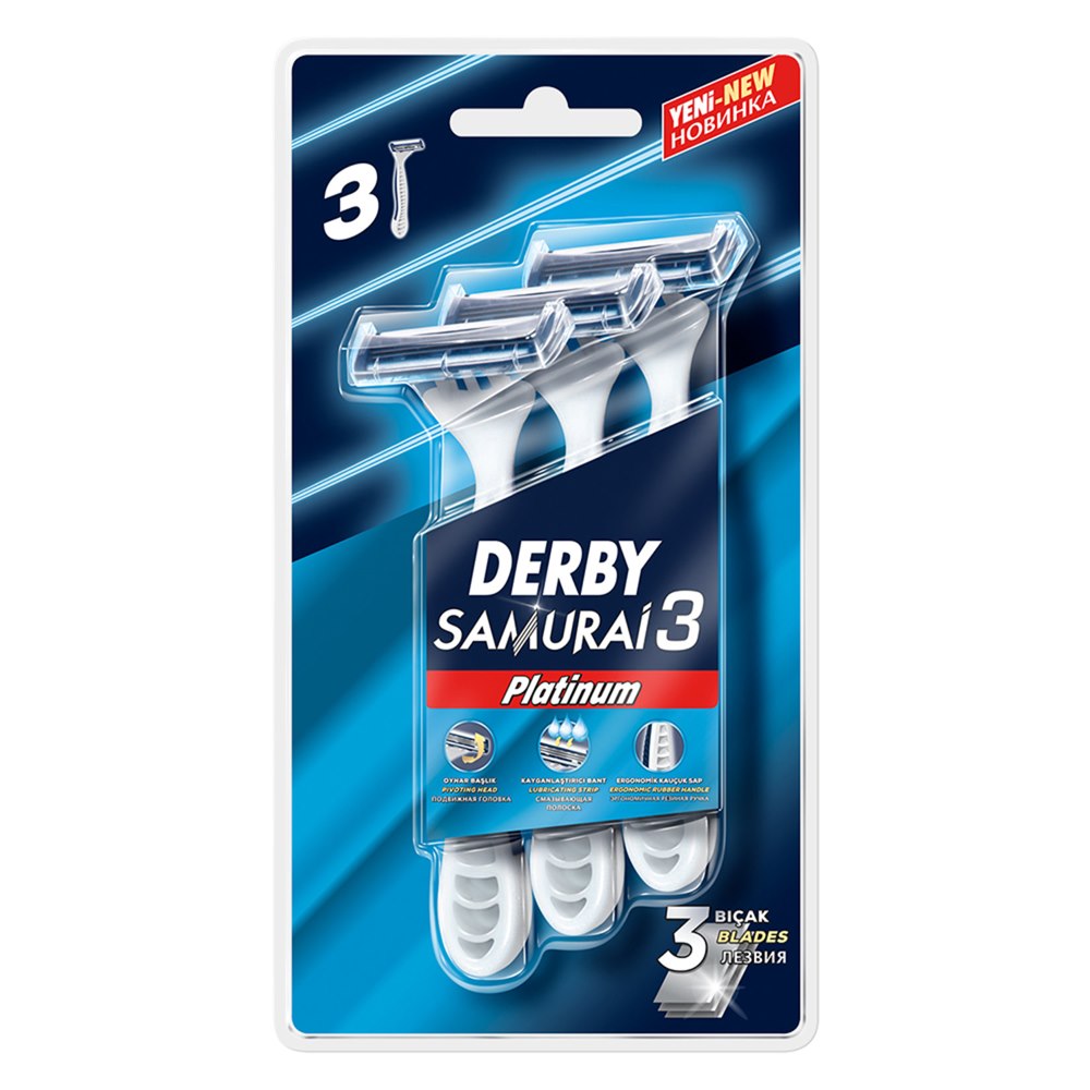 Derby Samurai 3 Platinum Tıraş Bıçağı 3'lü