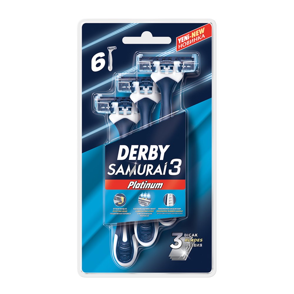 Derby Samurai Platinum 3 Blister Tıraş Bıçağı 6'lı