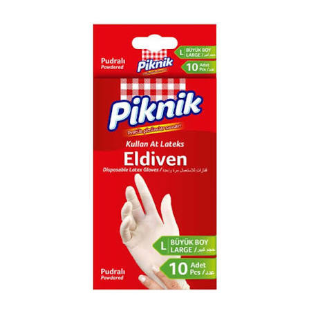Piknik Kullan At Eldiven L Beden 10'lu